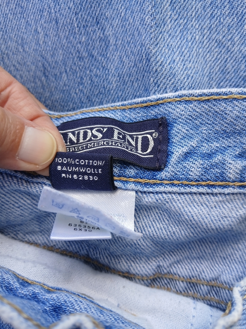 Vintage 90s Lands' End Highrise Jeans Butter Mom Size 6 - Picture 7 of 7